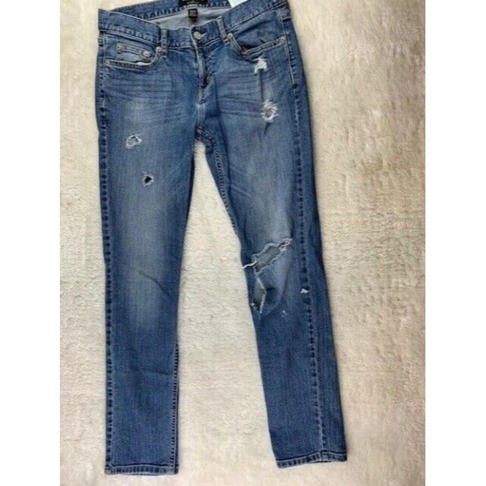 Banana Republic Size 26 / 2 Women Jeans Stretch Low Rise Rip Torn Distress Paint